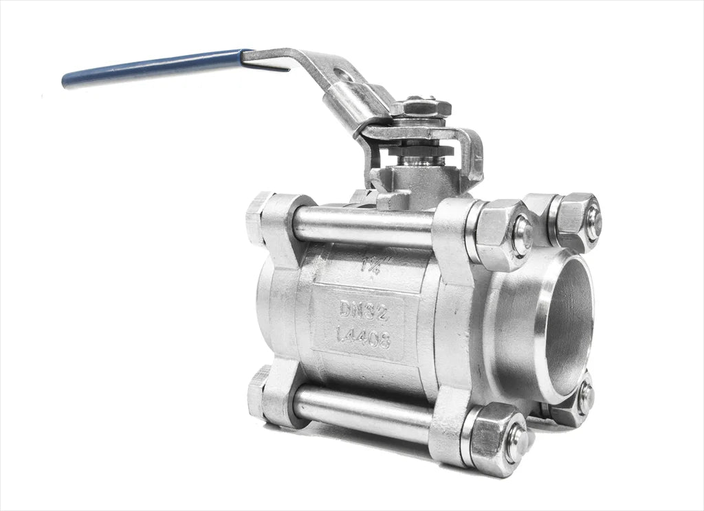 316 Stainless Steel Ball Valve 3 Piece Butt Weld
