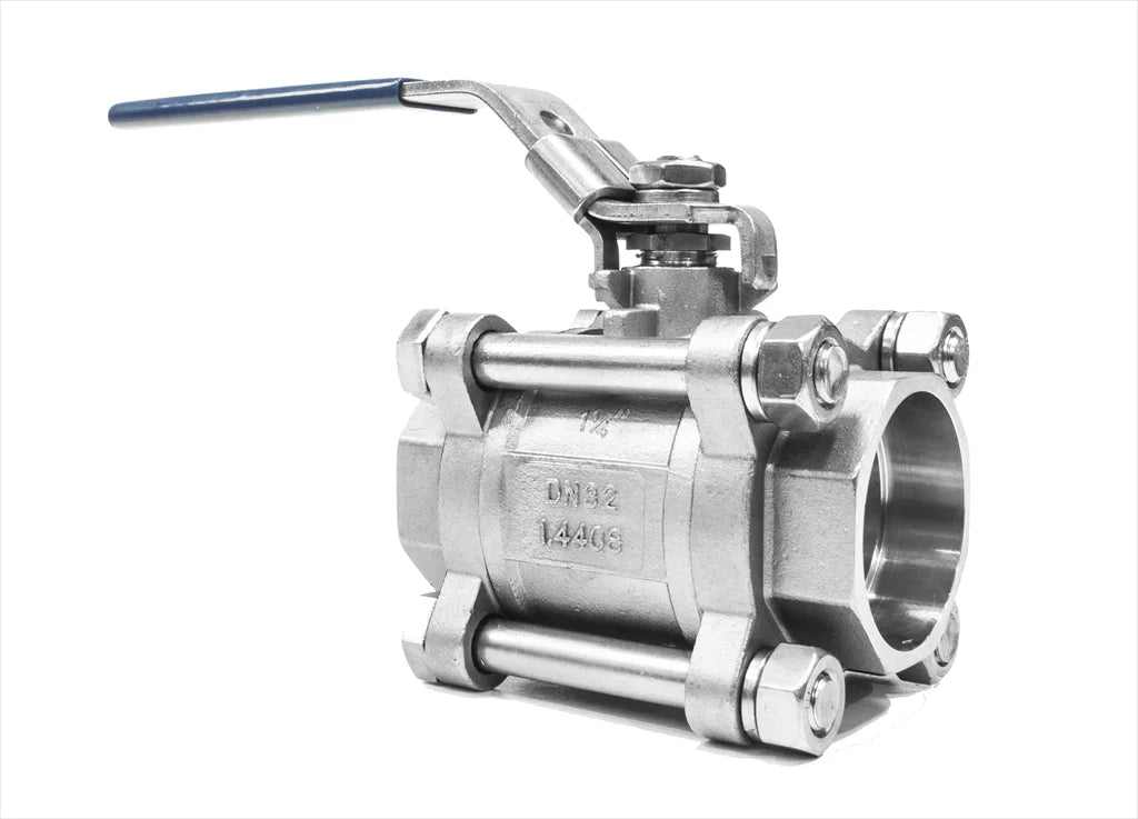 316 Stainless Steel Ball Valve 3 Piece Socket Weld