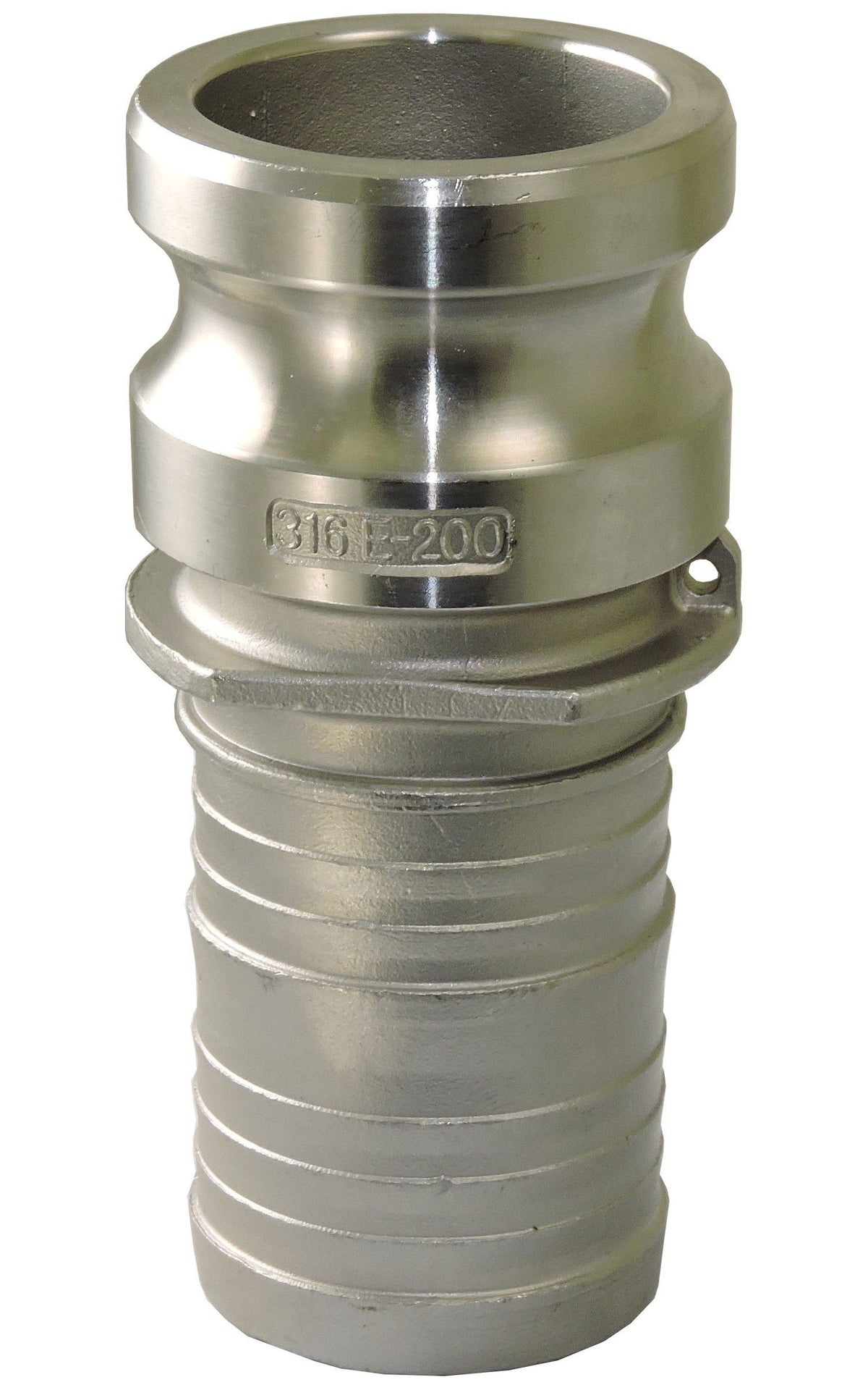 Stainless Steel Camlock Type E - Male Camlock x Hose barb